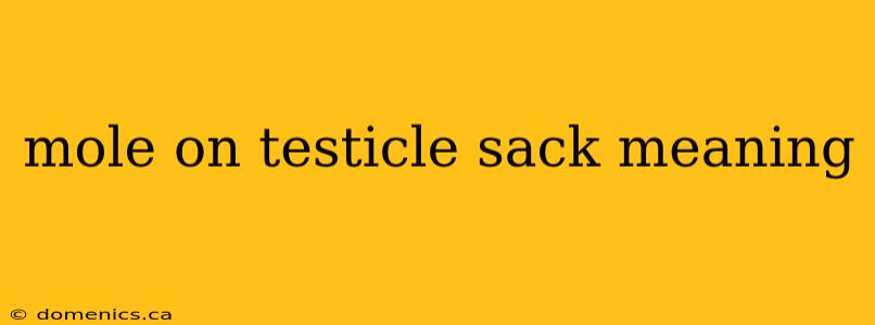 mole on testicle sack meaning