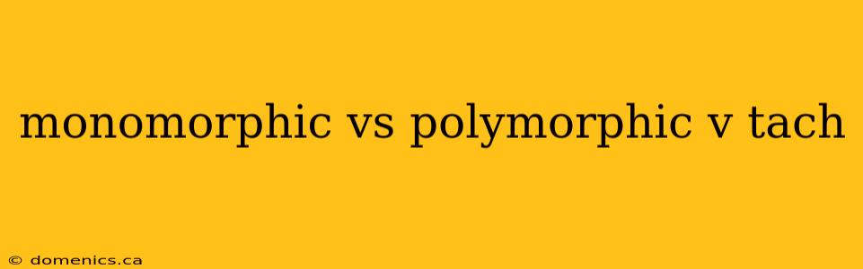 monomorphic vs polymorphic v tach