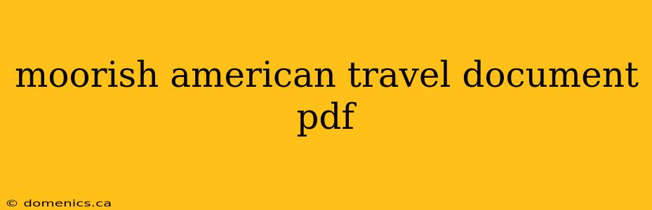 moorish american travel document pdf