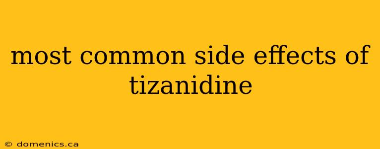 most common side effects of tizanidine