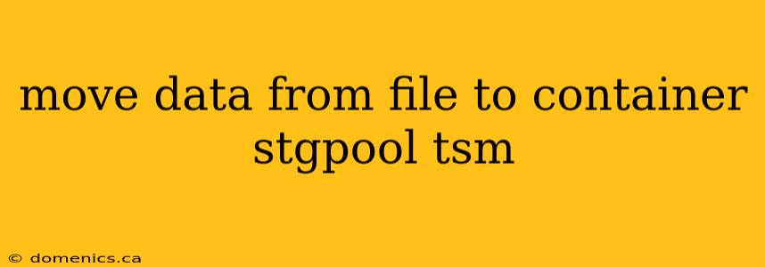 move data from file to container stgpool tsm