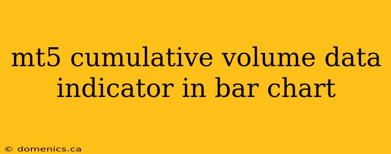 mt5 cumulative volume data indicator in bar chart