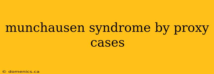 munchausen syndrome by proxy cases