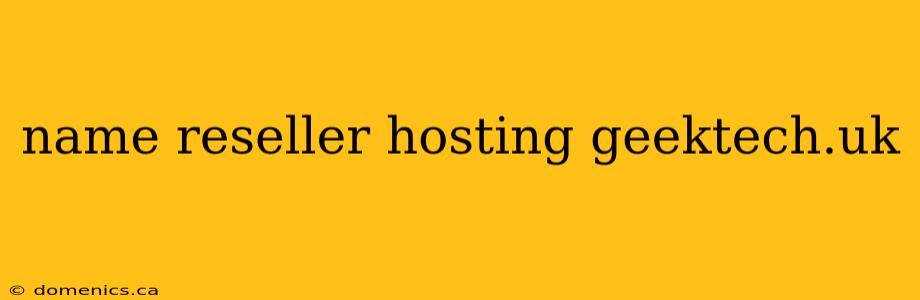 name reseller hosting geektech.uk