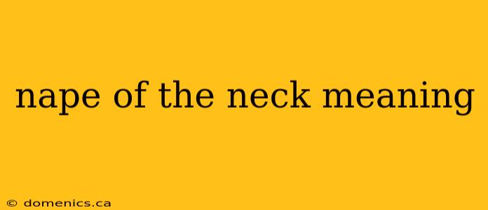 nape of the neck meaning