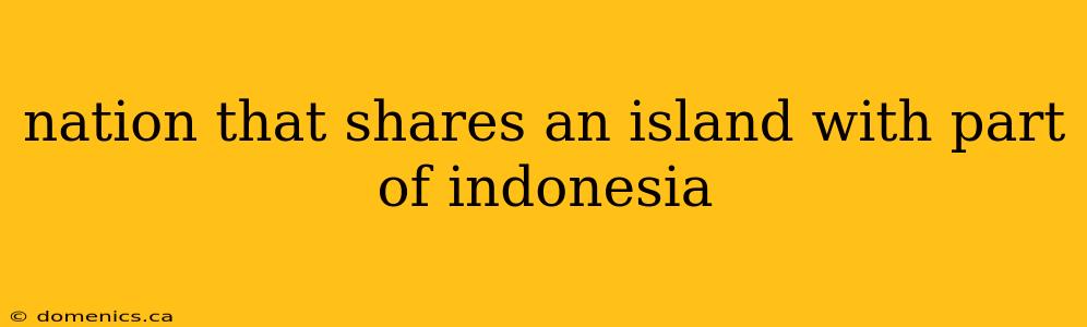 nation that shares an island with part of indonesia