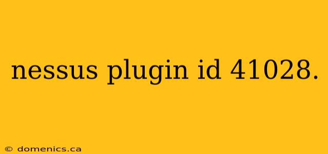 nessus plugin id 41028.