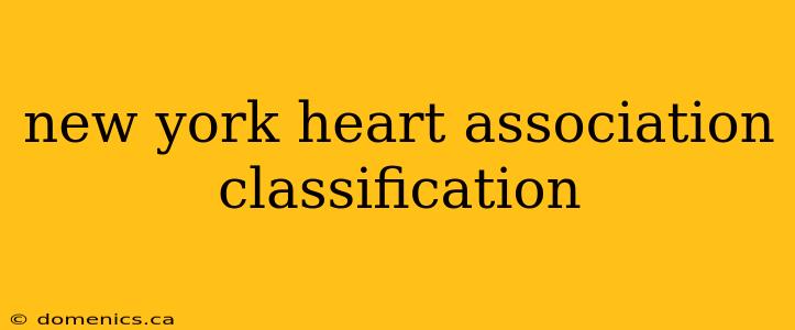 new york heart association classification