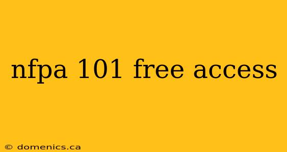 nfpa 101 free access