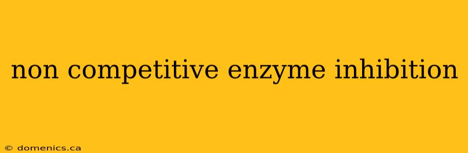 non competitive enzyme inhibition