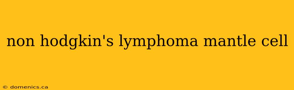 non hodgkin's lymphoma mantle cell