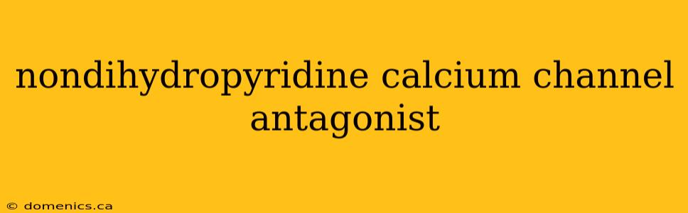 nondihydropyridine calcium channel antagonist