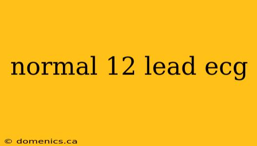 normal 12 lead ecg