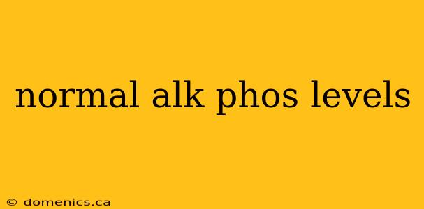 normal alk phos levels