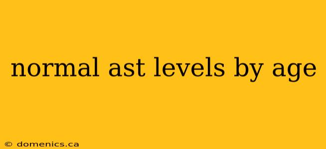 normal ast levels by age