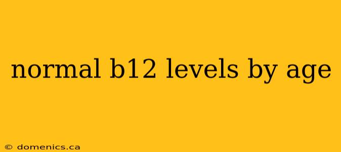 normal b12 levels by age