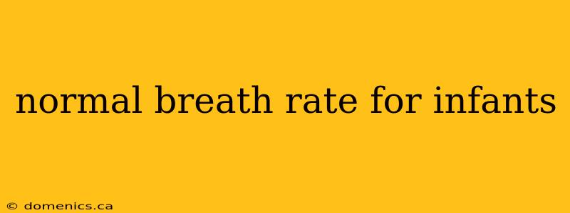 normal breath rate for infants