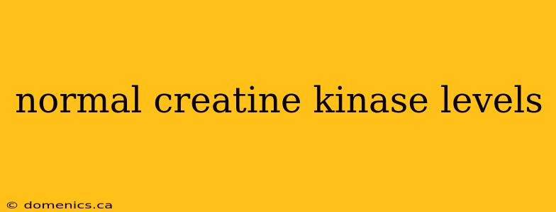 normal creatine kinase levels