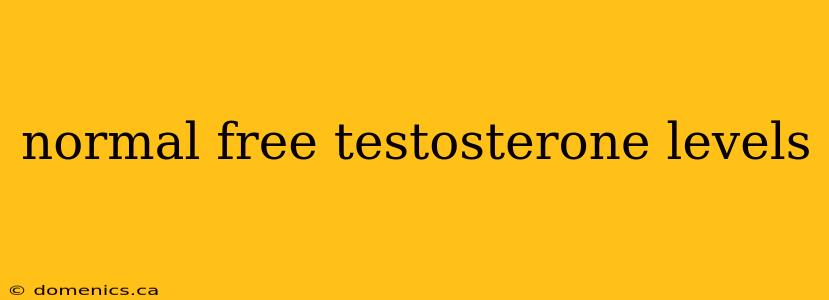 normal free testosterone levels