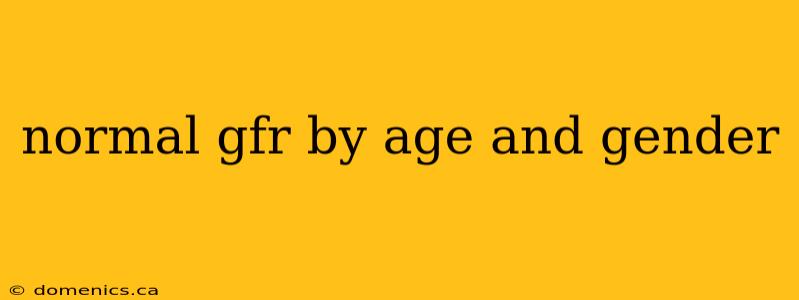 normal gfr by age and gender