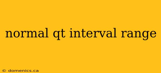 normal qt interval range