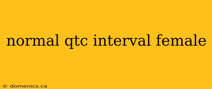 normal qtc interval female