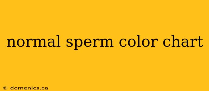 normal sperm color chart