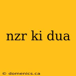 nzr ki dua