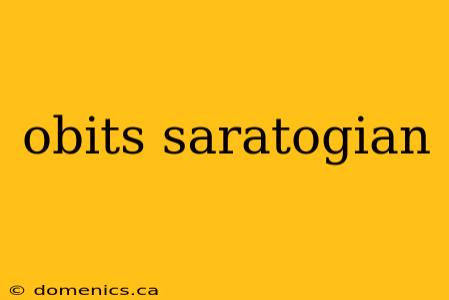obits saratogian