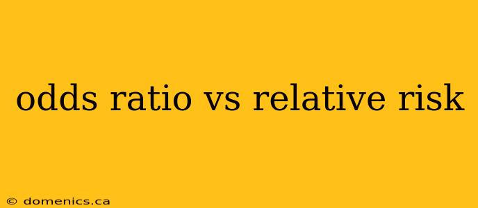 odds ratio vs relative risk