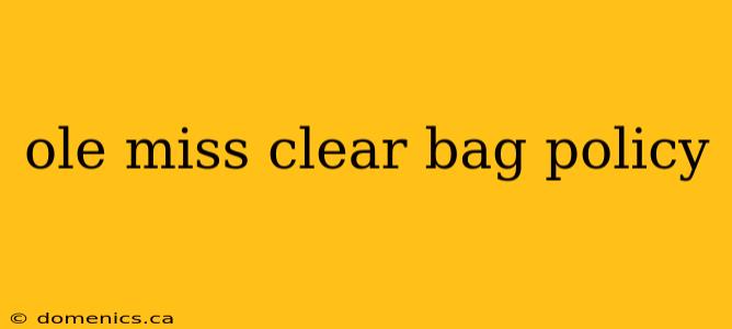 ole miss clear bag policy