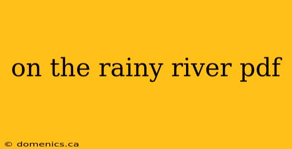 on the rainy river pdf