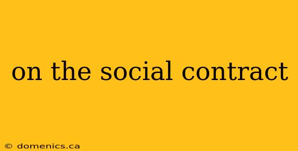 on the social contract