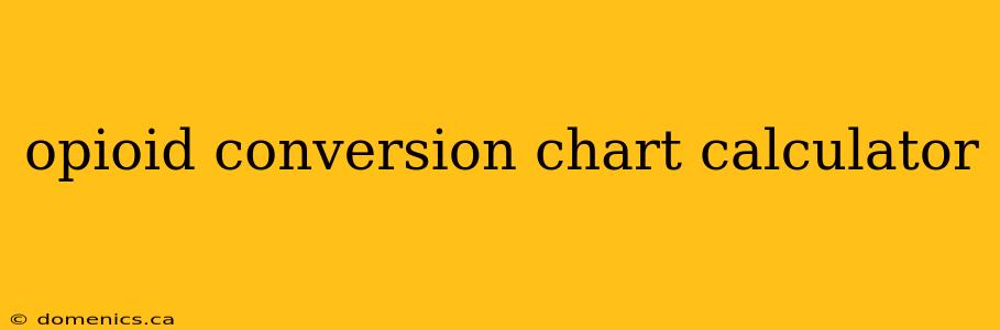 opioid conversion chart calculator