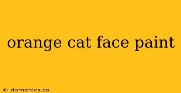 orange cat face paint