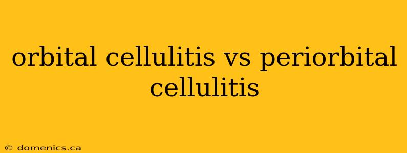 orbital cellulitis vs periorbital cellulitis