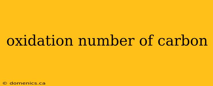 oxidation number of carbon