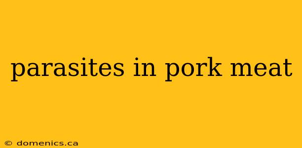 parasites in pork meat