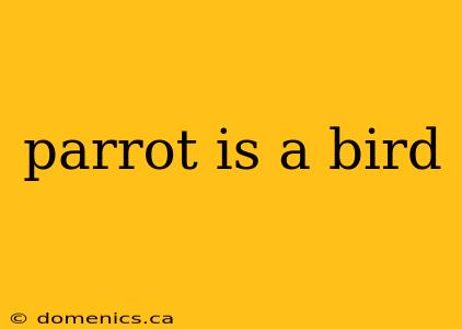 parrot is a bird