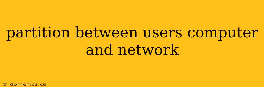 partition between users computer and network