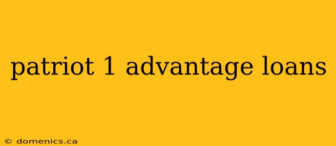 patriot 1 advantage loans