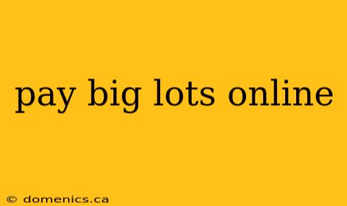 pay big lots online