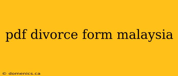 pdf divorce form malaysia