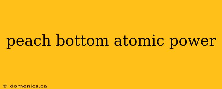 peach bottom atomic power