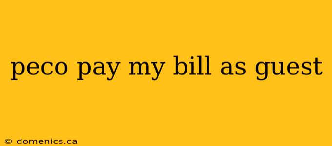 peco pay my bill as guest