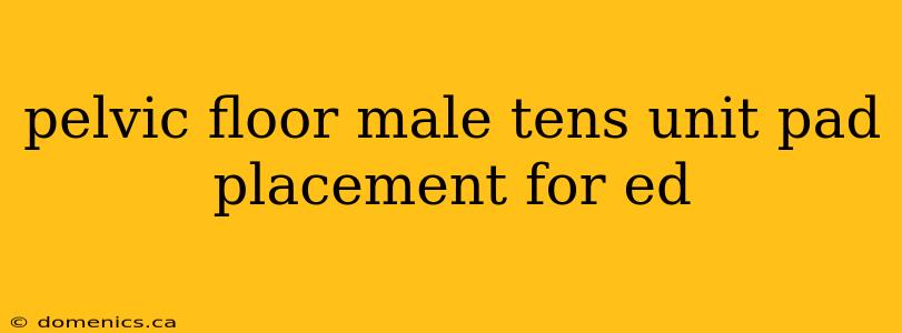 pelvic floor male tens unit pad placement for ed