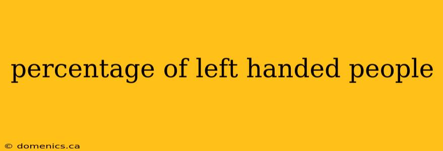 percentage of left handed people