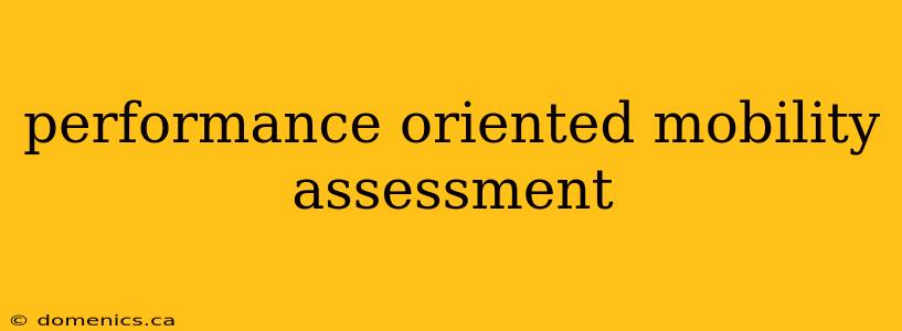 performance oriented mobility assessment