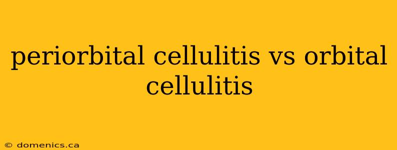 periorbital cellulitis vs orbital cellulitis