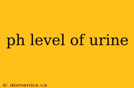 ph level of urine